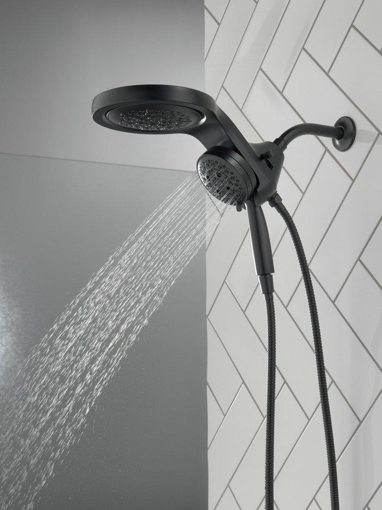 Delta Faucet Matte Black Multi Function Showerhead 