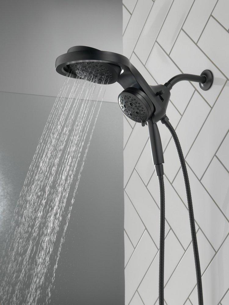 Delta Faucet Matte Black Multi Function Showerhead 