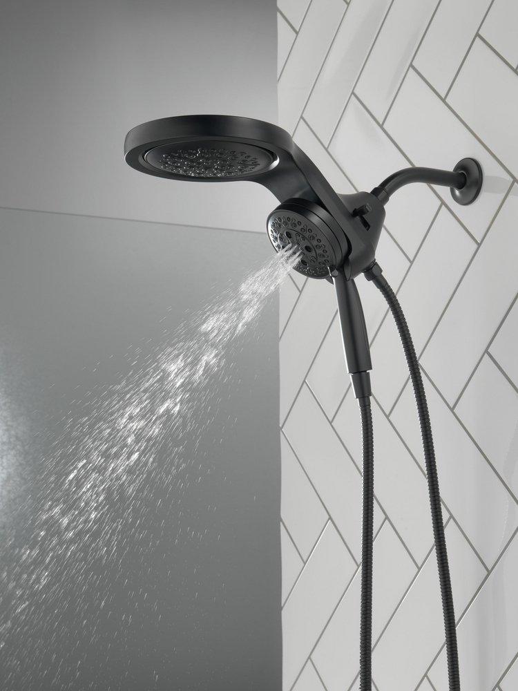 Delta Faucet Matte Black Multi Function Showerhead 