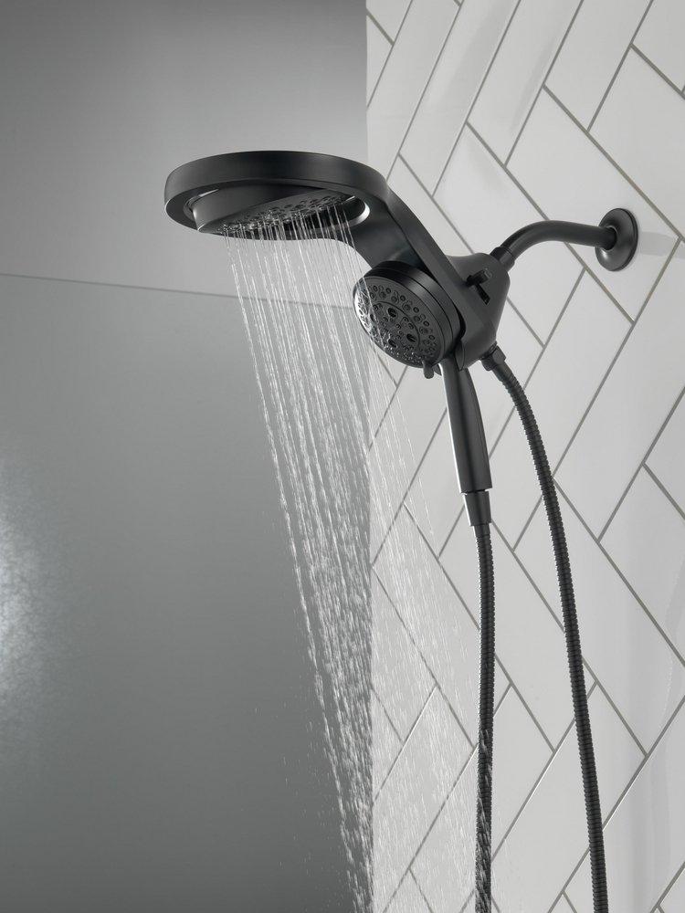 Delta Faucet Matte Black Multi Function Showerhead 