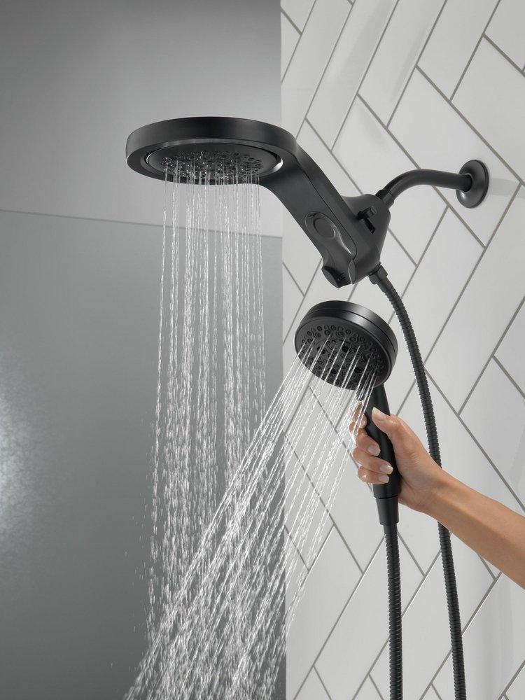 Delta Faucet Matte Black Multi Function Showerhead 
