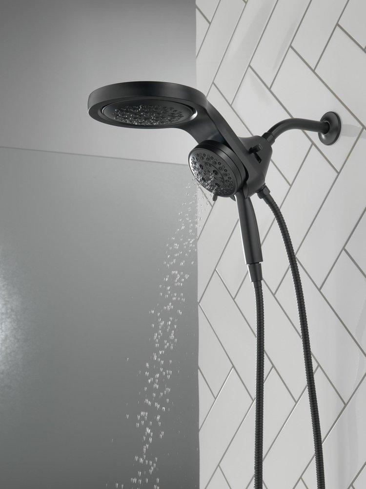 Delta Faucet Matte Black Multi Function Showerhead 