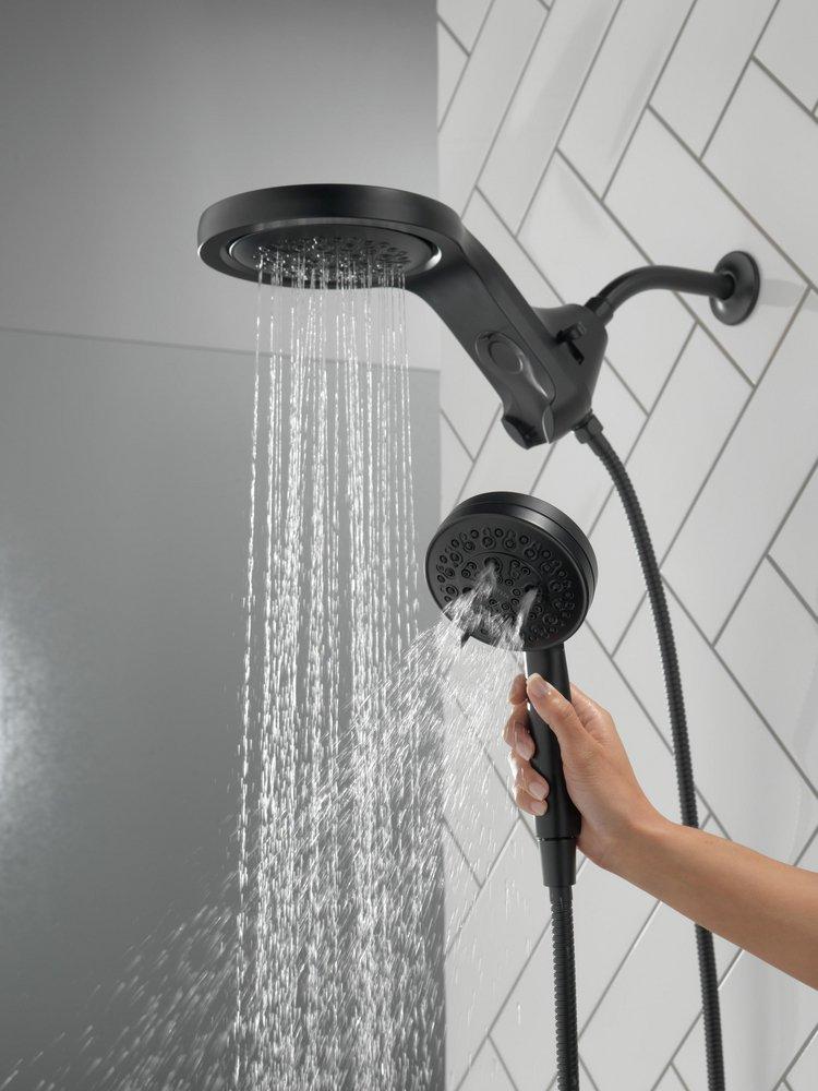 Delta Faucet Matte Black Multi Function Showerhead 