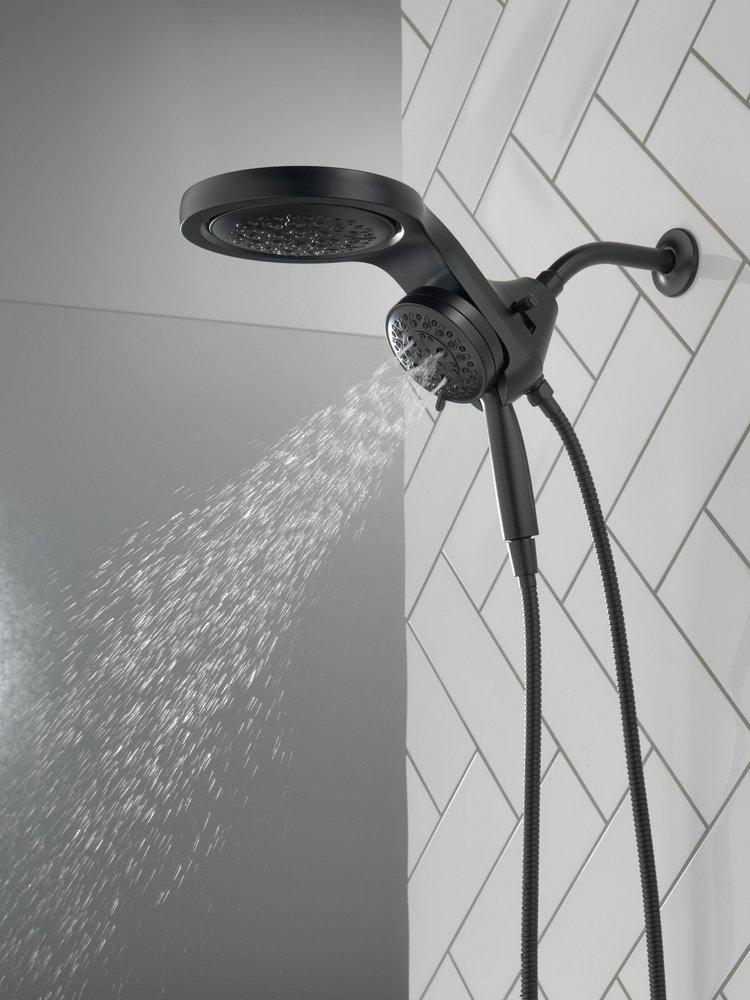 Delta Faucet Matte Black Multi Function Showerhead 