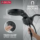Delta Faucet Matte Black Multi Function Showerhead 