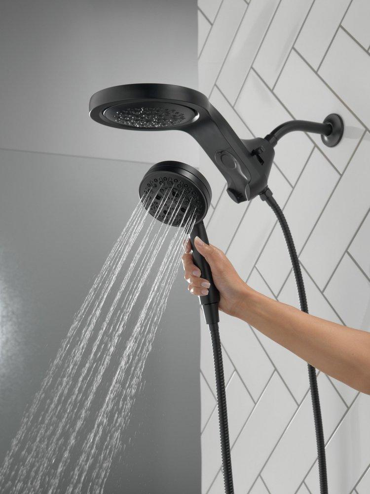 Delta Faucet Matte Black Multi Function Showerhead 