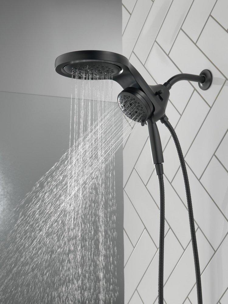 Delta Faucet Matte Black Multi Function Showerhead 