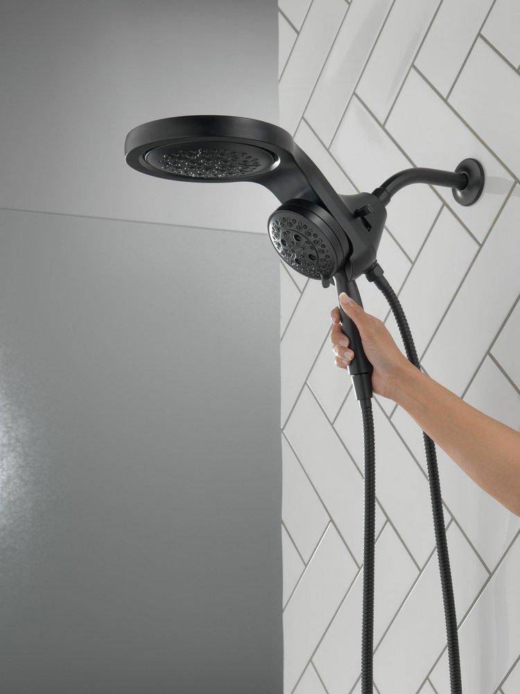 Delta Faucet Matte Black Multi Function Showerhead 