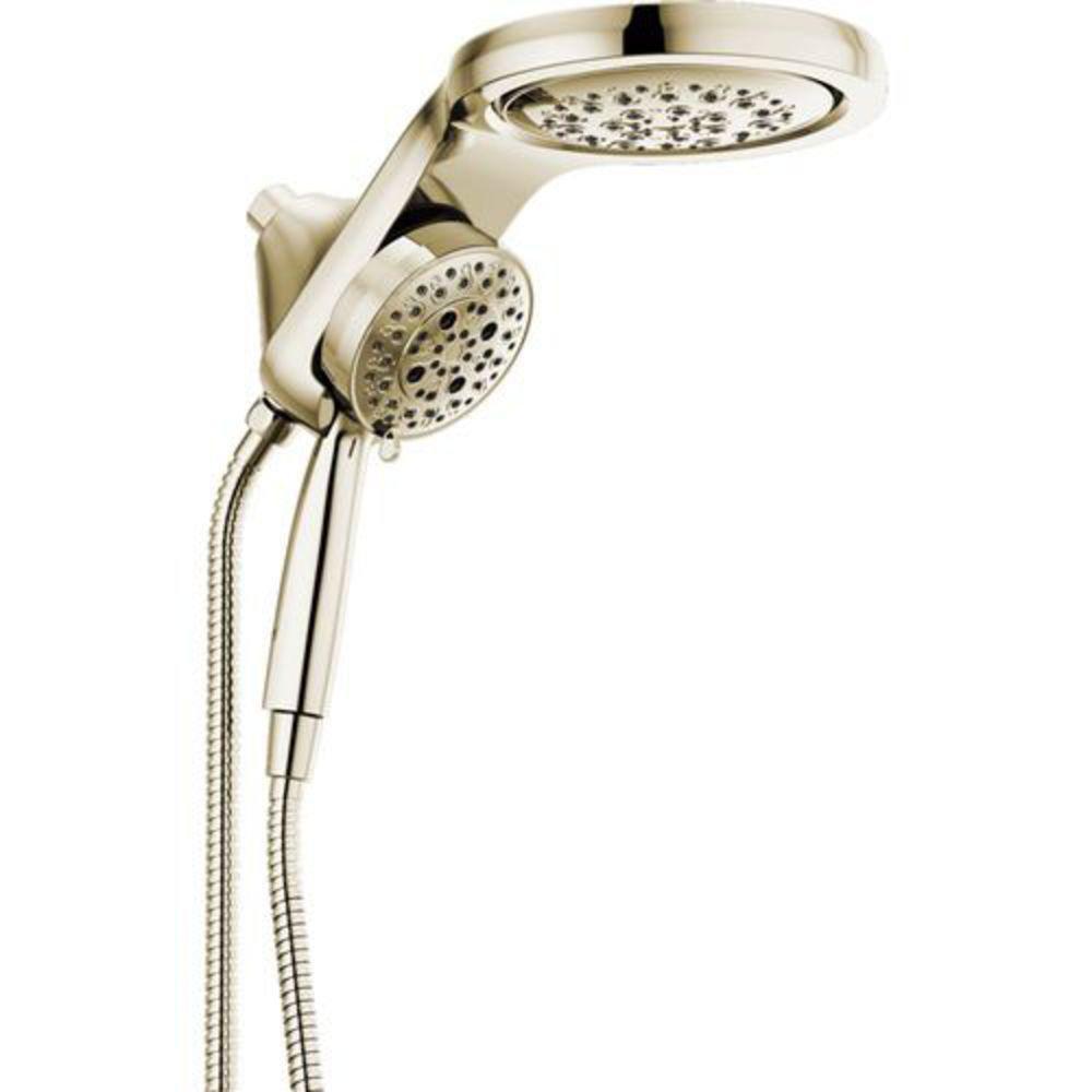 Delta Faucet Brilliance Polished Nickel Multi H2Okinetic PowerDrench,Full Body,Massaging,Shampoo Rinsing and Pause Showerhead 