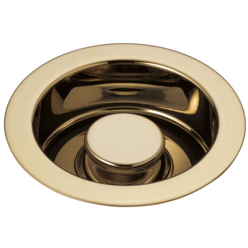 Brizo Polished Gold 1-11/16 x 4-1/2 in. Brass Disposer Flange and Stopper 