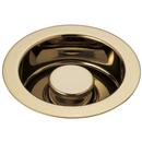 1-11/16 x 4-1/2 in. Brass Disposer Flange and Stopper in Polished Gold