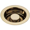 Brizo Polished Gold 1-11/16 x 4-1/2 in. Brass Disposer Flange and Stopper 