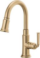 Single Handle Pull Down Bar Faucet in Luxe Gold