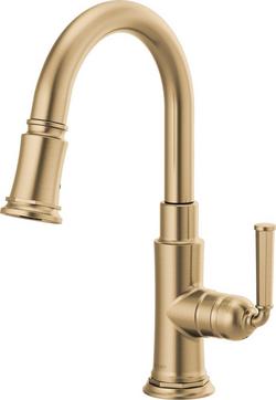 Single Handle Pull Down Bar Faucet in Brilliance&reg; Luxe Gold&reg;