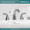 Peerless&reg; Chrome Two Handle Widespread Bathroom Sink Faucet 