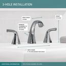 Peerless&reg; Chrome Two Handle Widespread Bathroom Sink Faucet 