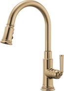 Single Handle Pull Down Kitchen Faucet in Luxe Gold