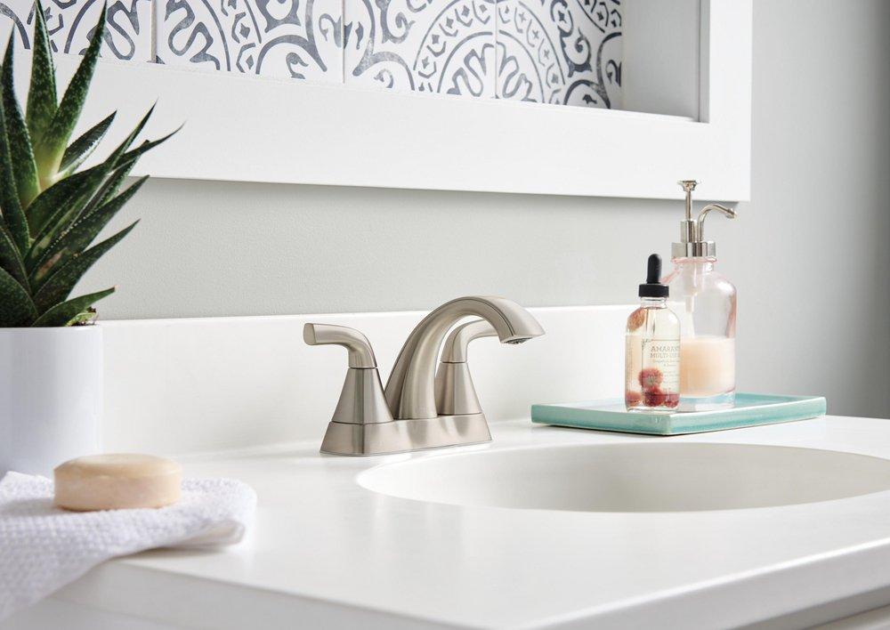 Two Handle Bathroom Sink Faucet 