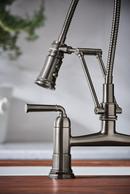 Brizo Luxe Steel Two Handle Bridge Widespread Kitchen Faucet 