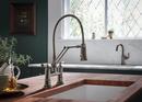 Brizo Luxe Steel Two Handle Bridge Widespread Kitchen Faucet 