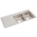 Elkay Lustrous Satin 48 x 22 in. 3 Hole Stainless Steel Double Bowl Drop-in Kitchen Sink 