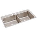 Elkay Lustrous Satin 43 x 22 in. Stainless Steel Double Bowl Drop-in Kitchen Sink in Lustrous Satin 