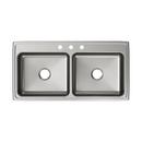Elkay Lustrous Satin 43 x 22 in. Stainless Steel Double Bowl Drop-in Kitchen Sink in Lustrous Satin 