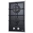 12-1/4 in. 2 Burner Gas-on-Glas Cooktop with Sealed Burners and Cast Iron Grates