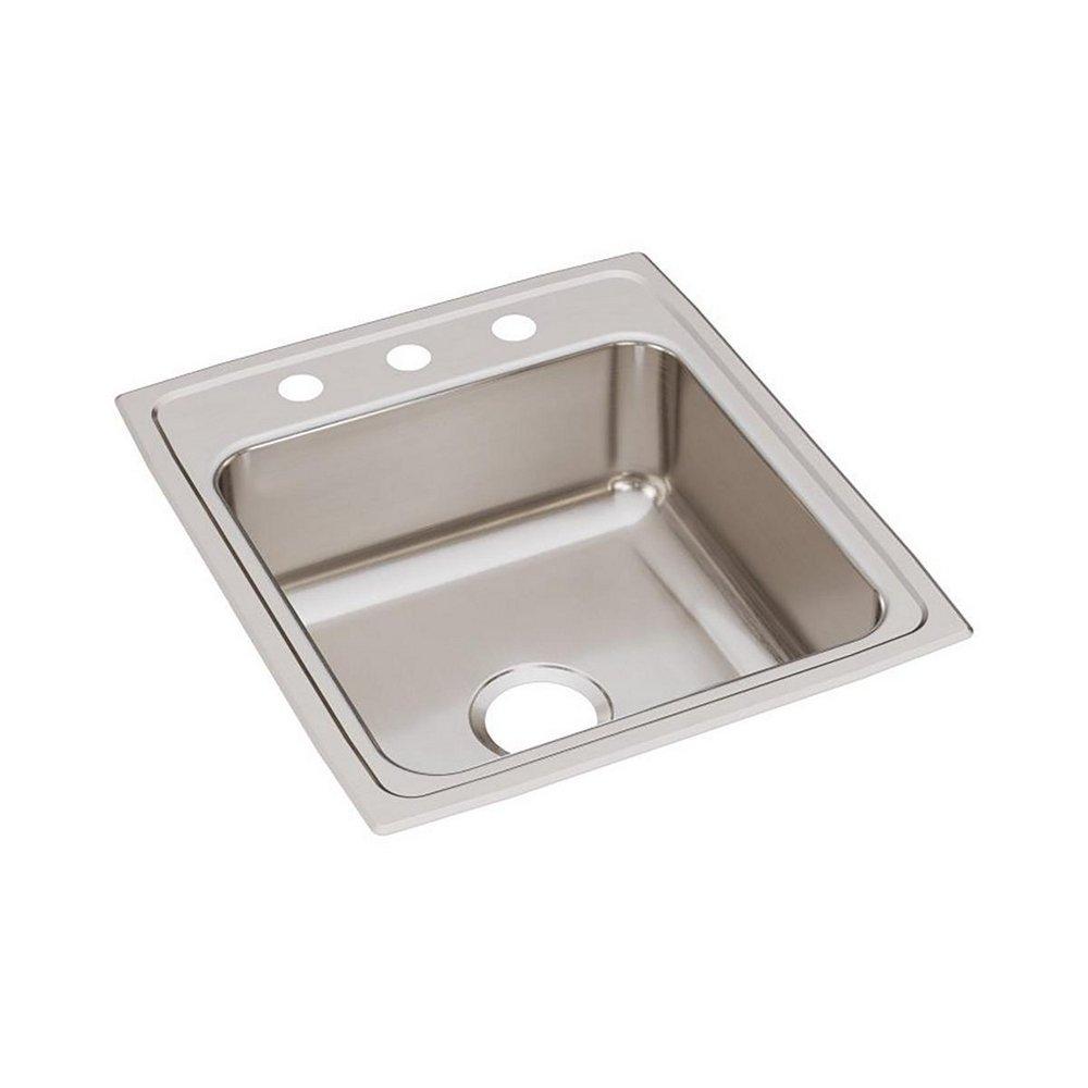 Elkay Lustrous Satin 19-1/2 x 22 in. Stainless Steel Single Bowl Drop-in Kitchen Sink in Lustrous Satin 