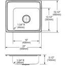 Elkay Lustrous Satin 17 x 16 in. Stainless Steel Single Bowl Drop-in Kitchen Sink in Lustrous Satin 