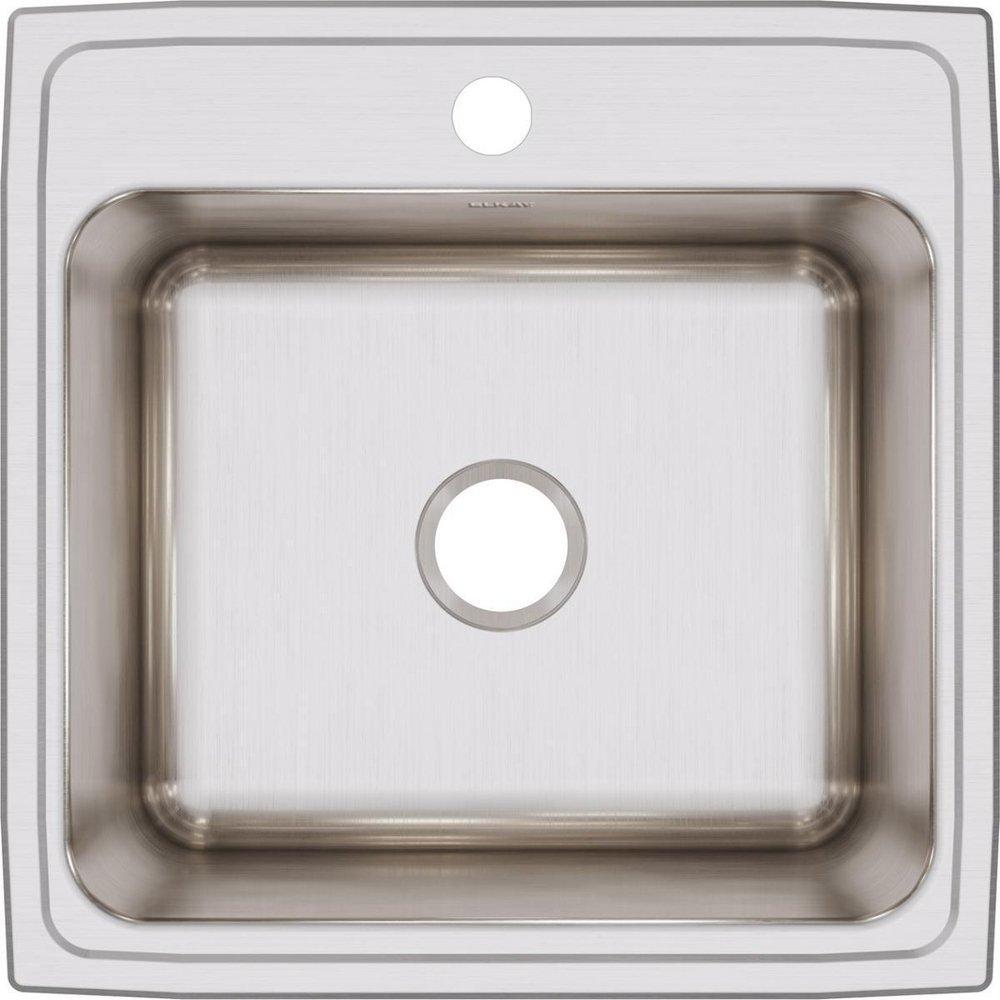 Elkay Lustrous Satin 22 x 22 in. Stainless Steel Single Bowl Drop-in Kitchen Sink in Lustrous Satin 