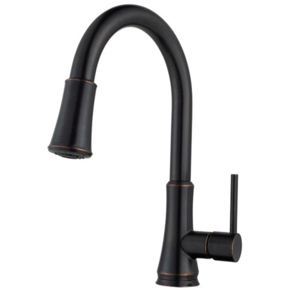 Pfister Tuscan Bronze Single Handle Pull Down Kitchen Faucet 