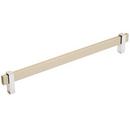 10-1/16 in. Center-to-Center Cabinet Pull in Silver Champagne/Polished Chrome