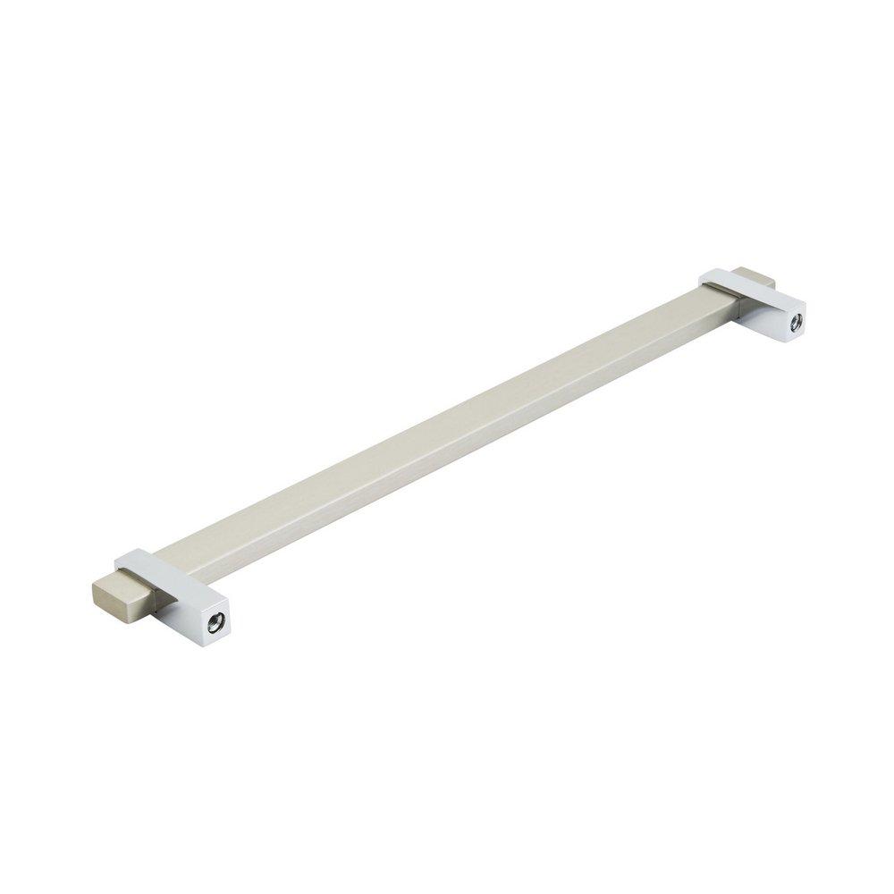 MULINO 10-1/16 IN (256 MM) CENTER-TO-CENTER SILVER CHAMPAGNE/POLISHED CHROME CABINET PULL 