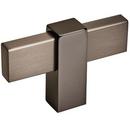 2-3/8 in. Cabinet Knob in Black Brushed Nickel/Black Nickel