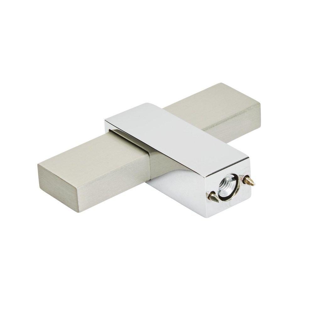 MULINO 2-3/8 IN (60 MM) LENGTH SILVER CHAMPAGNE/POLISHED CHROME CABINET KNOB 