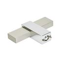 MULINO 2-3/8 IN (60 MM) LENGTH SILVER CHAMPAGNE/POLISHED CHROME CABINET KNOB 