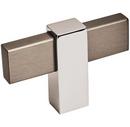 2-3/8 in. Knob in Black Brushed Nickel/Polished Chrome