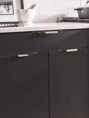 EXTENT 4-9/16 IN (116 MM) CENTER-TO-CENTER POLISHED NICKEL CABINET EDGE PULL 