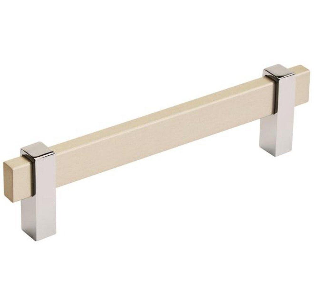 Amerock Silver Champagne/Polished Chrome 5-1/16 in. Center-to-Center Pull 