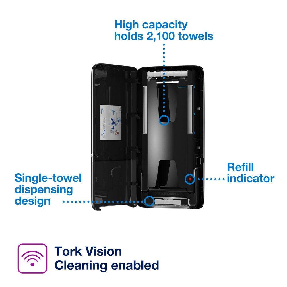 Tork Black Paper Hand Towel Dispenser, H5 System 