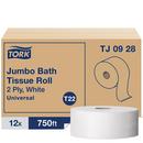 Jumbo Bath Tissue Roll - 9 in, 2-Ply 750 ft, White (Case of 12)