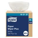 Paper Wiper Plus Pop-Up Box, 1-Ply 100-Sheets, White (Case of 8)