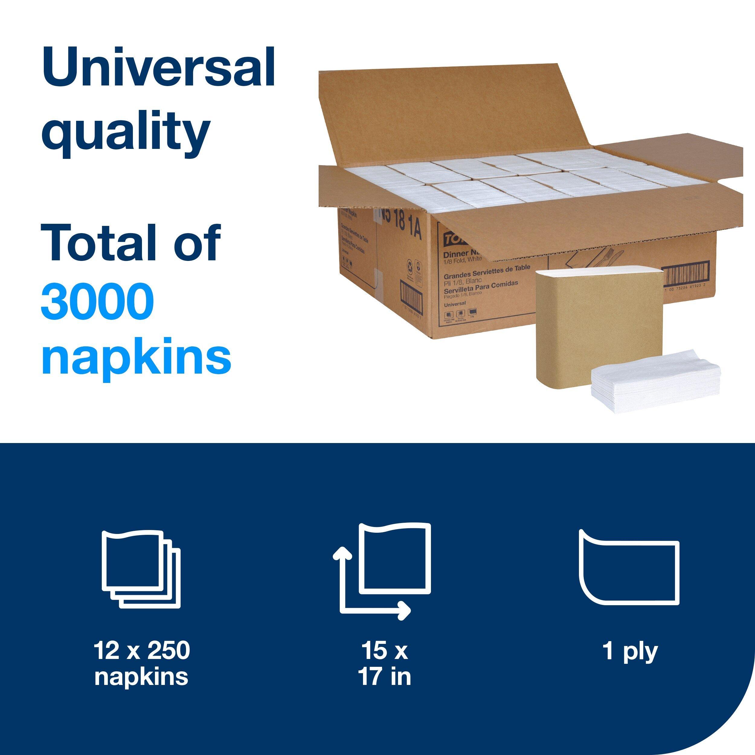 Tork White Universal Dinner Napkin (Case of 12) 