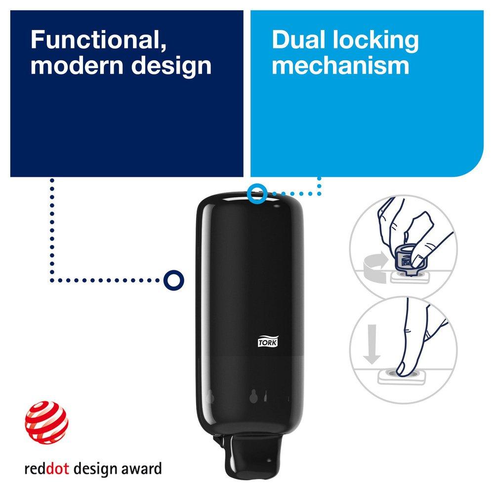 Tork Black Foam Skincare Manual Dispenser, S4 Sytsem 