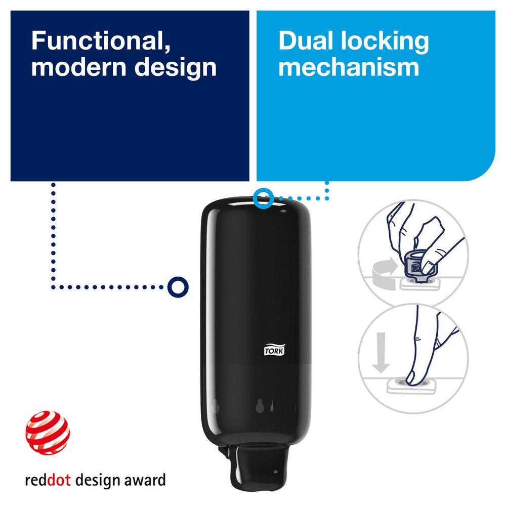 Tork Black Foam Skincare Manual Dispenser, S4 Sytsem 