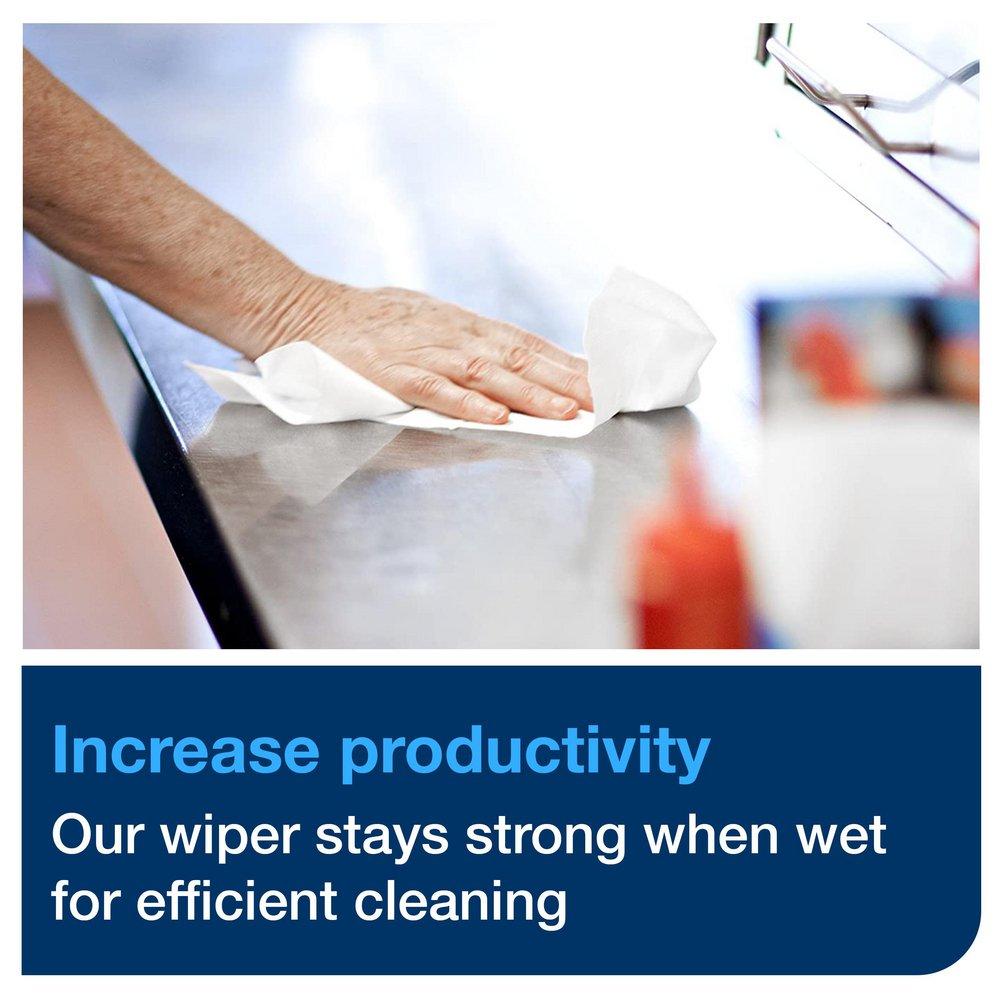 Tork White Heavy-Duty Paper Wiper 1/4 Fold, 1-Ply 56-Sheets, White 