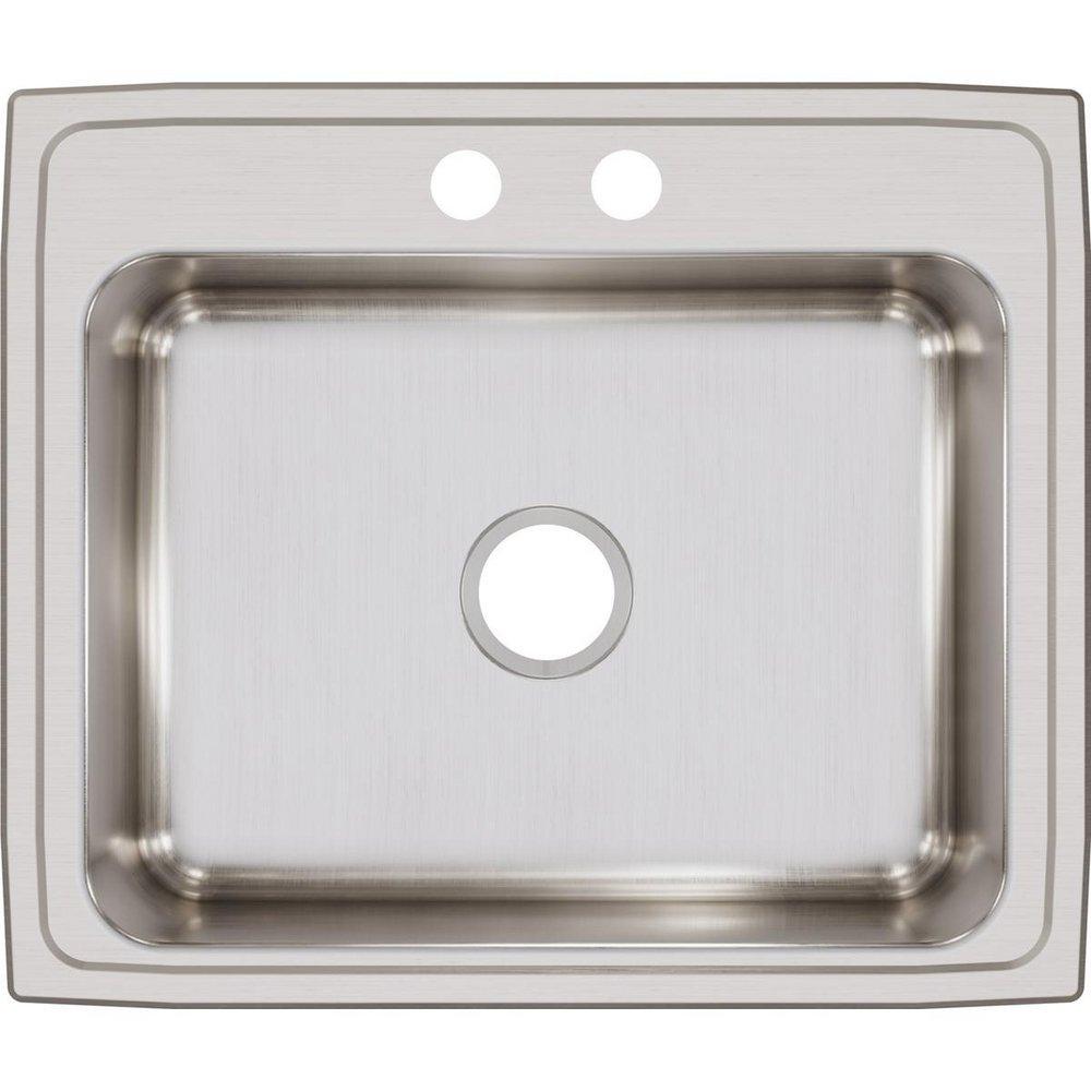 Elkay Lustrous Satin 25 x 21-1/4 in. Stainless Steel Single Bowl Drop-in Kitchen Sink in Lustrous Satin 