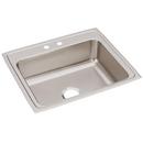25 x 21-1/4 in. 2 Hole Stainless Steel Single Bowl Drop-in Kitchen Sink in Lustrous Satin