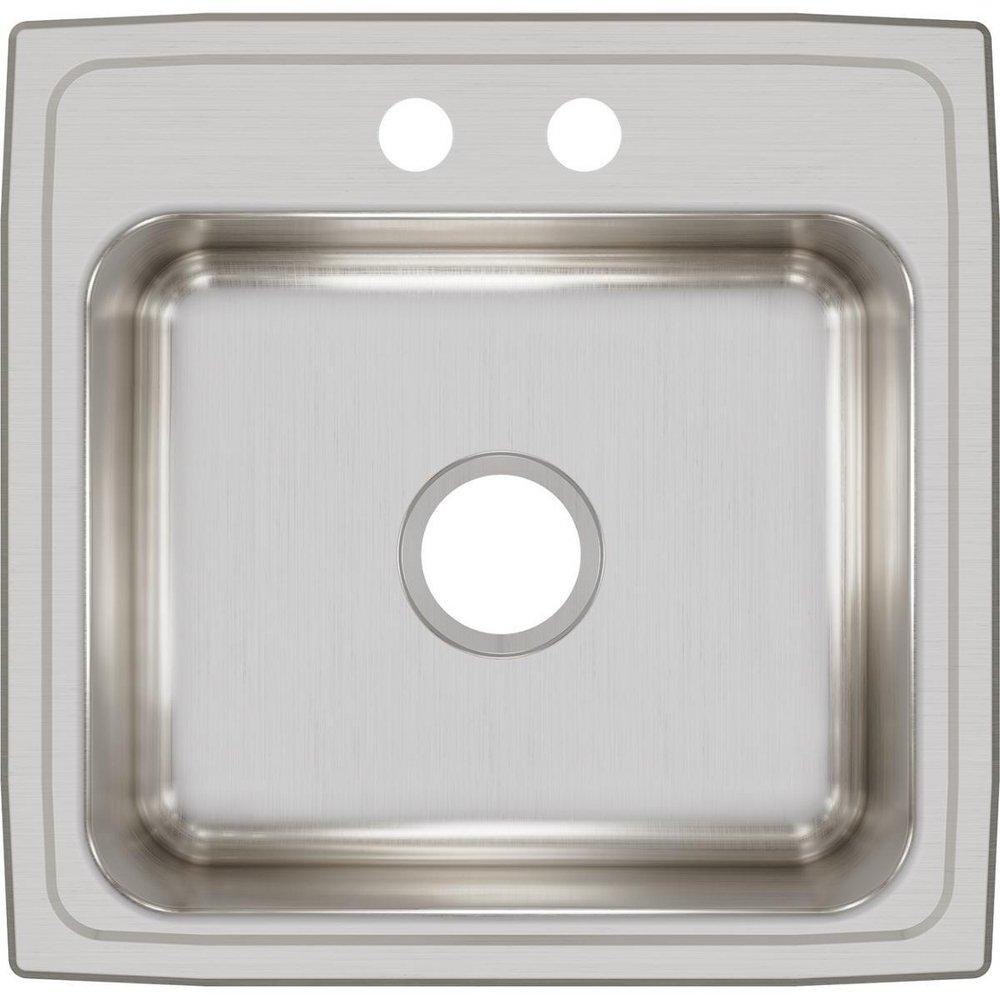 Elkay Lustrous Satin 19-1/2 x 19 in. Stainless Steel Single Bowl Drop-in Kitchen Sink in Lustrous Satin 